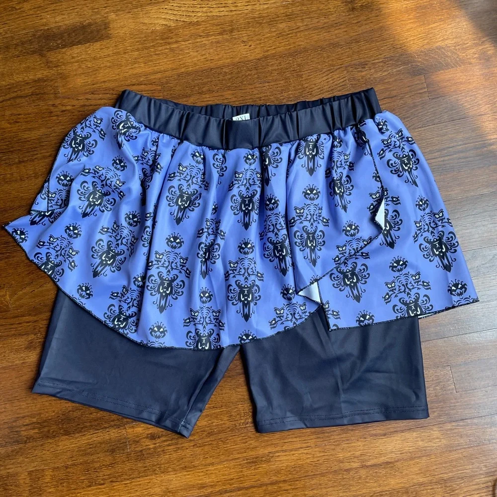 Ambrie Women’s Haunted Mansion Wallpaper Sport Skort NWOT 2XL - Picture 2 of 4